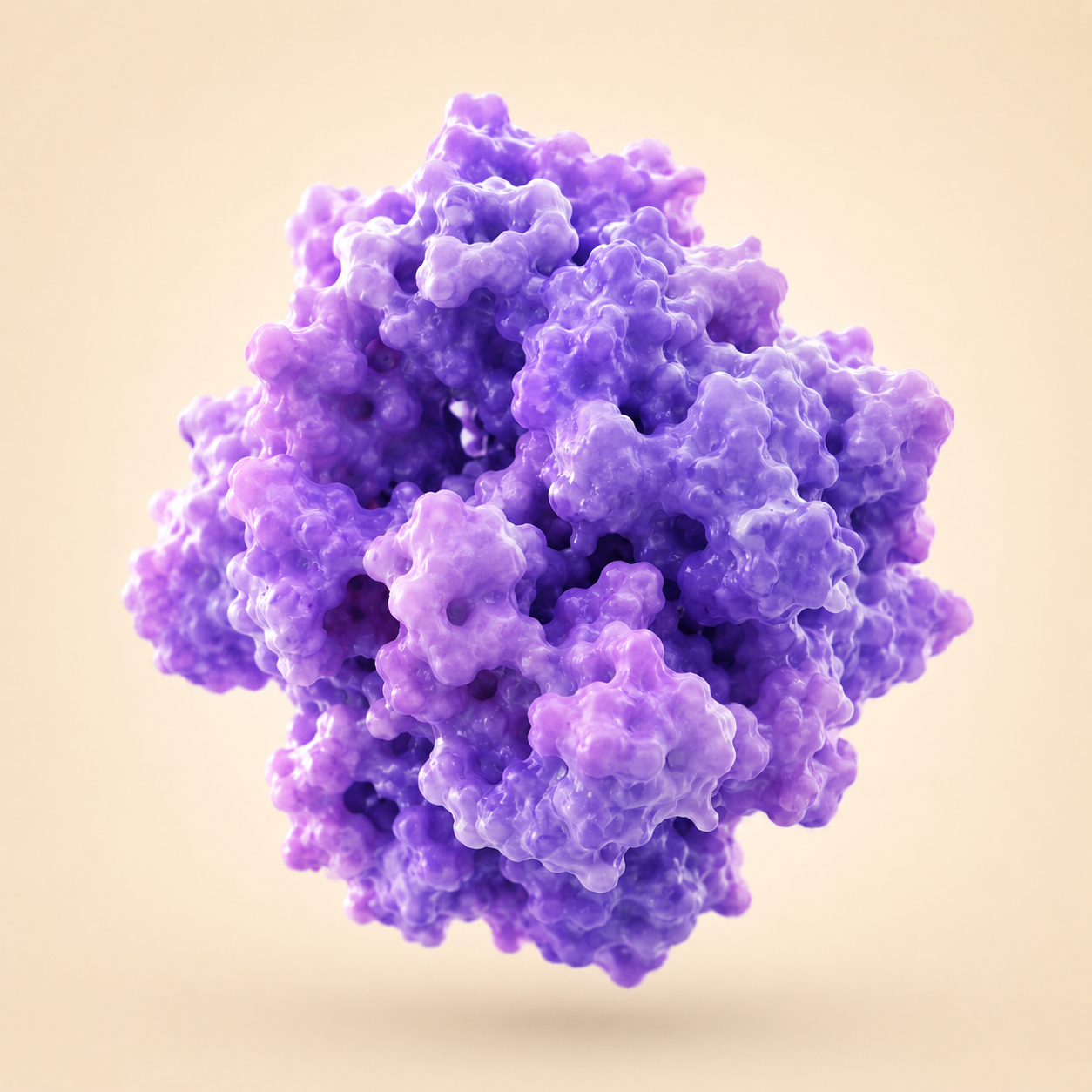 3D rendering of a protein structure